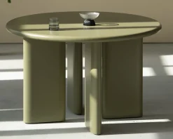 Table de repas ronde coloris vert sauge