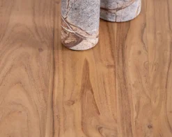 Table de salon ovale design newtro avec grand tiroir traversant