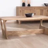 Table de salon épurée en manguier naturel "Maestro" 110 cm