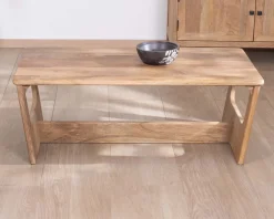 Table de salon épurée en manguier naturel 
