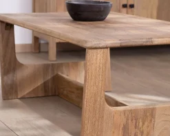 Table de salon épurée en manguier naturel 