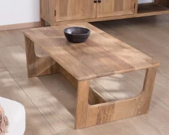 Table de salon épurée en manguier naturel 