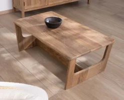 Table de salon épurée en manguier naturel 