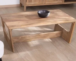 Table de salon épurée en manguier naturel 