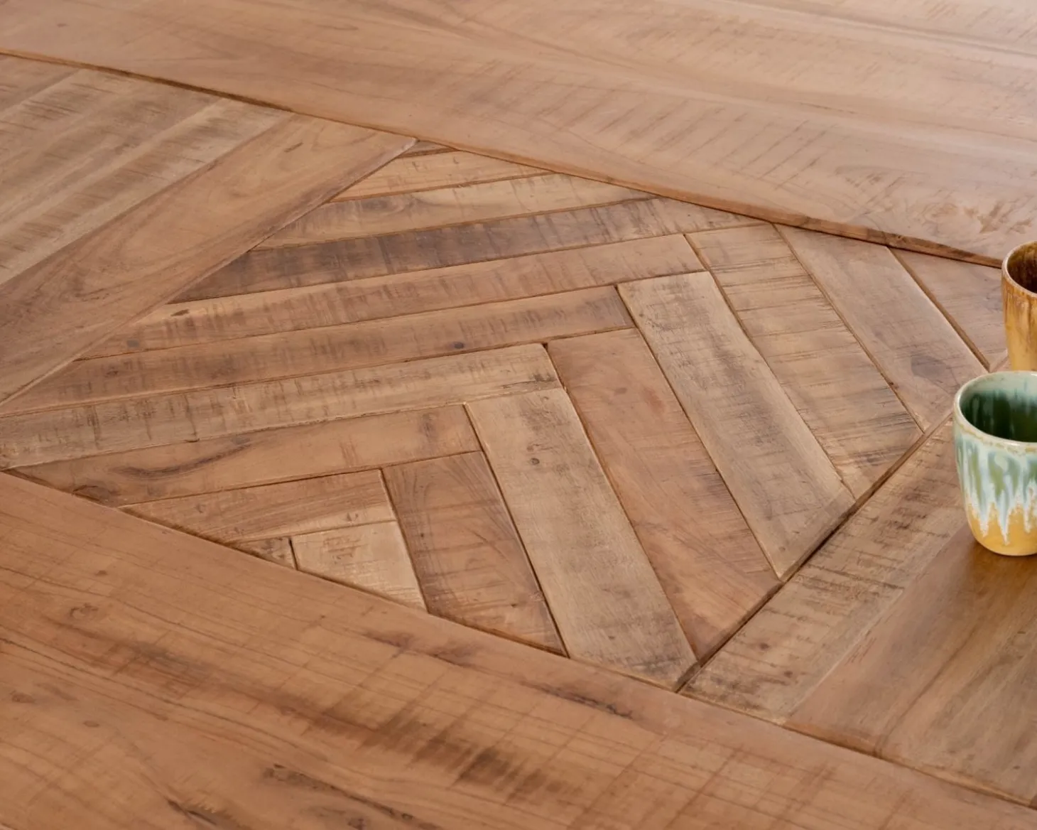 Table design carrée métal et bois massif "Bronx" 130x130cm