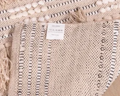 Tapis multi textures beige tissé main "Matis" format 200x300cm
