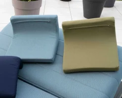 Têtière en tissu vert pour bain de soleil "Nusa Pedina"